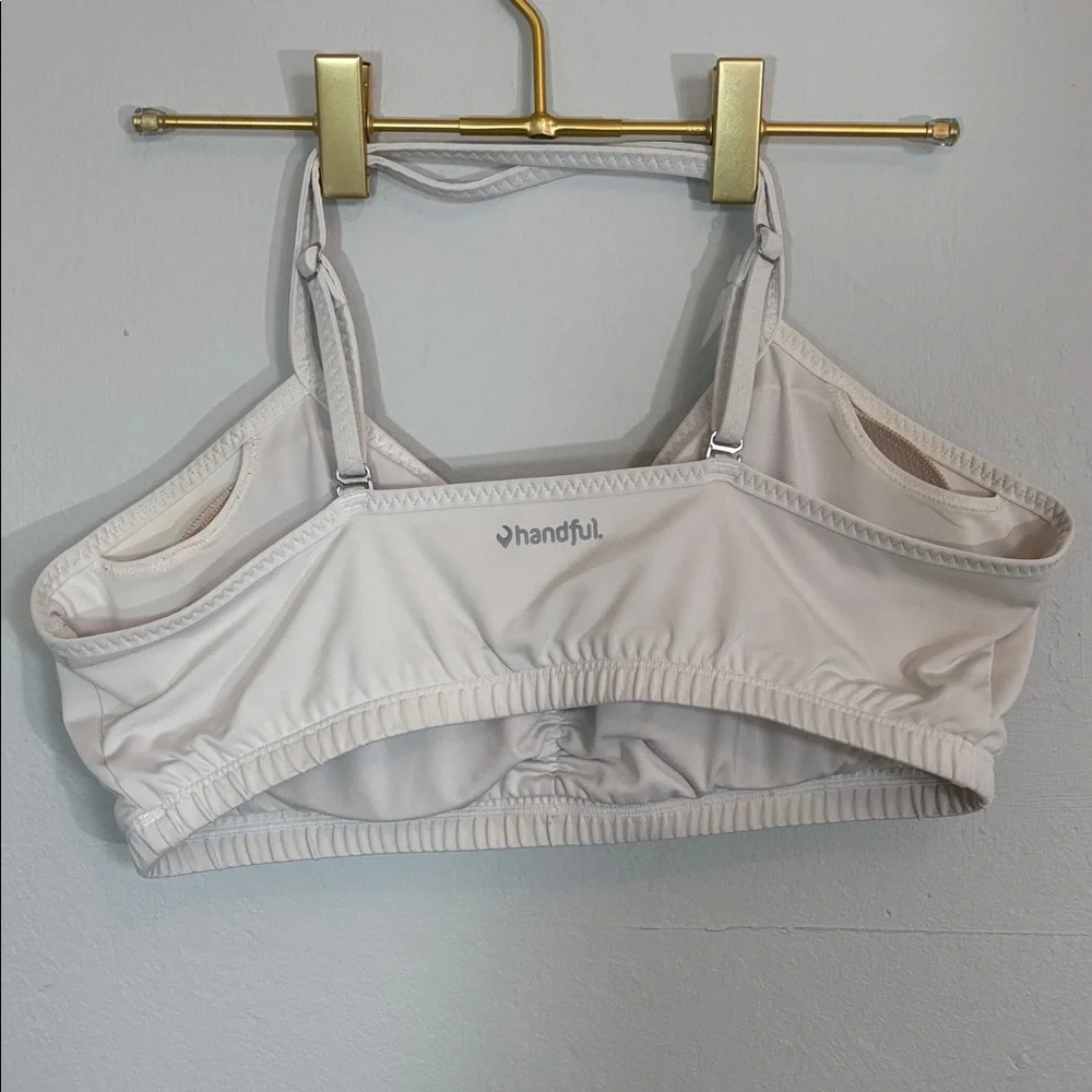 Handful White Sports Bra Size Large - Picture 3 of 8